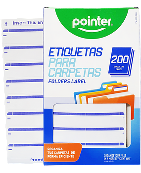 Etiquetas para folder y carpetas 200 unidad / 1.5 x 8.8 cm