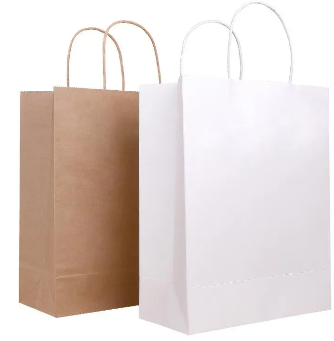 BOLSA DE REGALO MEDIANA KRAFT/BLANCA Y COLORES SIN LAZO