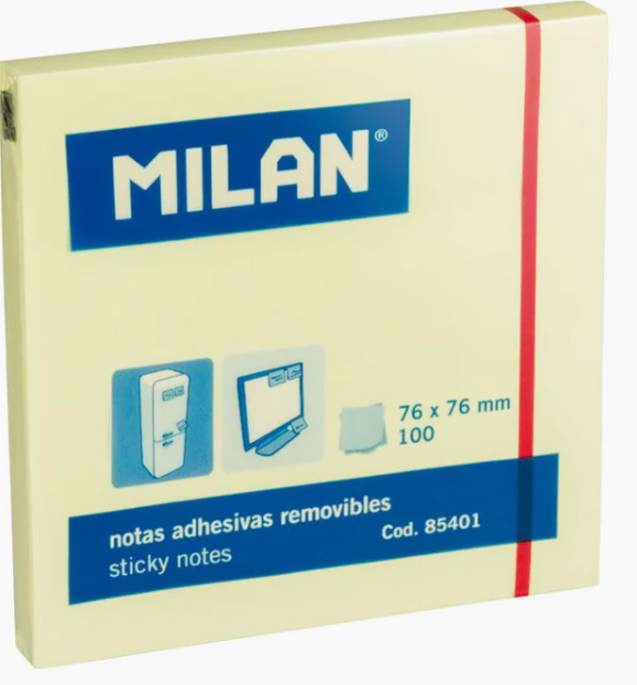 Nota Adhesiva 3x3 MILAN Amarilla