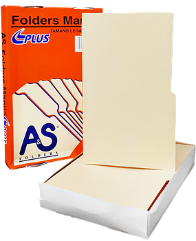 * FOLDERS TAMAÑO LEGAL A&S PLUS MANILA 8.5X14 UNIDAD