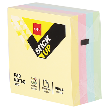 POST IT 3 X 3PULG DELI 4X100 HOJAS PASTELES