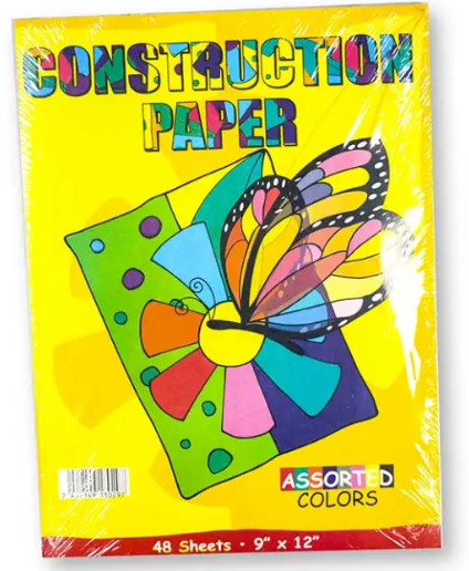 Papel de Construcción ASSERTED COLORS 9x12" 48/1
