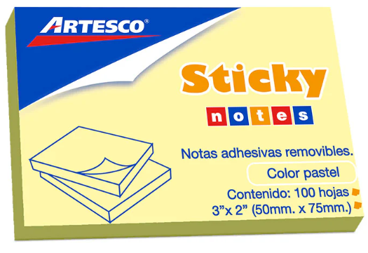 NOTA ADHESIVA 3X2 ARTESCO