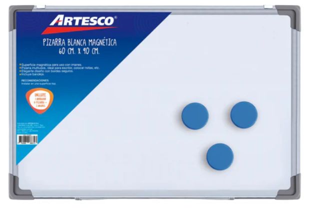 Pizarra Blanca Magnetica ARTESCO 60 X 90cm (23x35")