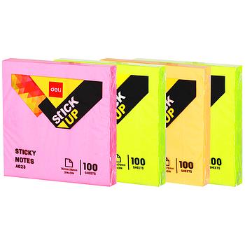 Post It Nota Adhesiva DELI Neon Colors 100/1 3x3