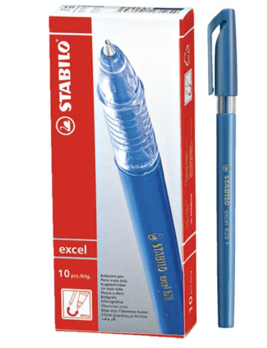 Bolígrafo Azul STABILO Excel / Caja de 12