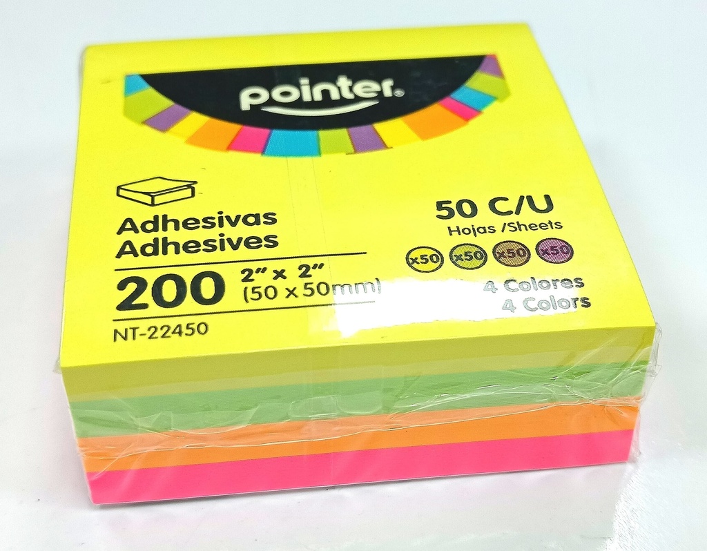 Nota adhesiva POINTER 2X2 colores surtidos
