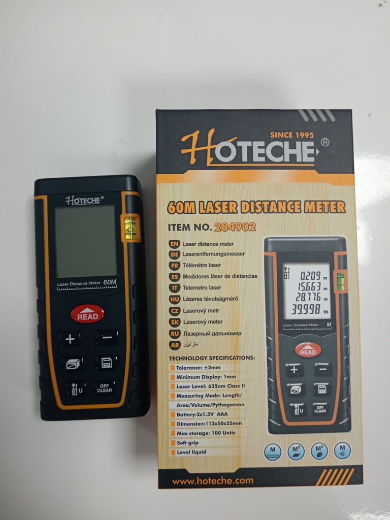 Cinta metrica digital laser de 60 metros
