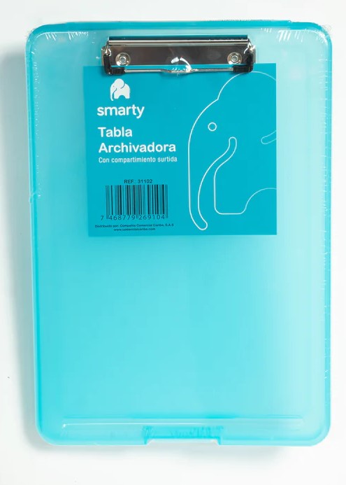 SMARTY TABLA ARCHIVADORA C/COMPARTIMENTO SURTIDA