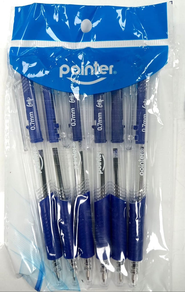 POINTER Lapicero  6/1 Azul 0.7mm Retractil