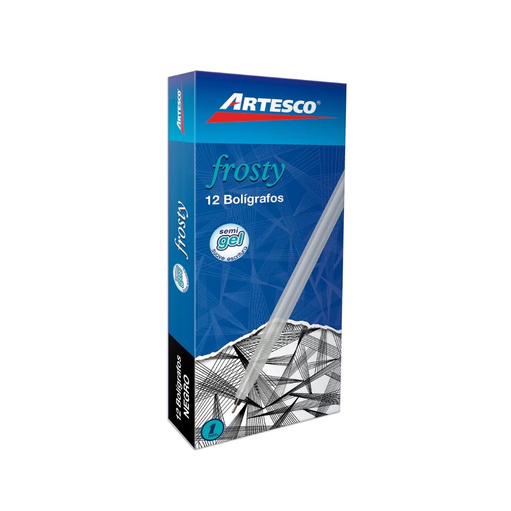 ARTESCO LAPICERO / BOLIGRAFO FROSTY SEMI GEL NEGRO UNIDAD