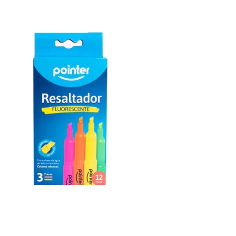 POINTER Resaltador Surtido 12/1 T/Lapiz COLORES INTENSOS