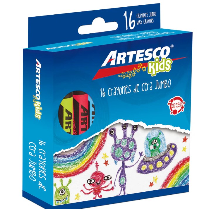 Crayones gruesos/jumbo ARTESCO 16/1 CERA