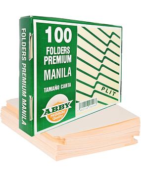 Folders Manilas ABBY Premium 8.5" x 11" ud