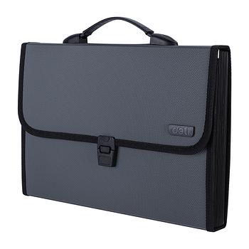DELI Archivo Acordeon Tipo Maletin Plastico A4 8.5 x 11" 13 Div