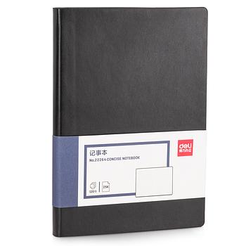 Libreta Rayada con Cubierta de PU Leather Negro, 5x8" 120 Hojas