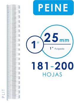 Espiral Plastico Tipo Peine 25mm (1")