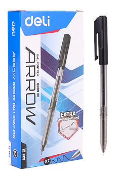 [Lapicero Negro] Bolígrafo DELI Arrow 0.7 mm Negro - 12 unidades