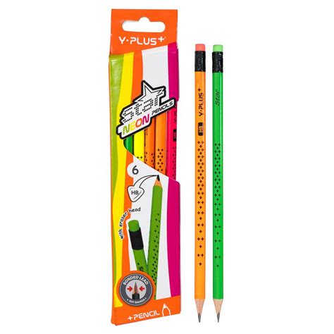 Lapices No. 2 HB Colores Neon 6/1