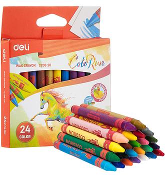 Crayones Finos para Colorear 24 pcs - Deli Color Run C20820