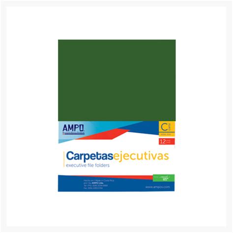 Folder Satinado Laminado 8.5 x 11 Verde