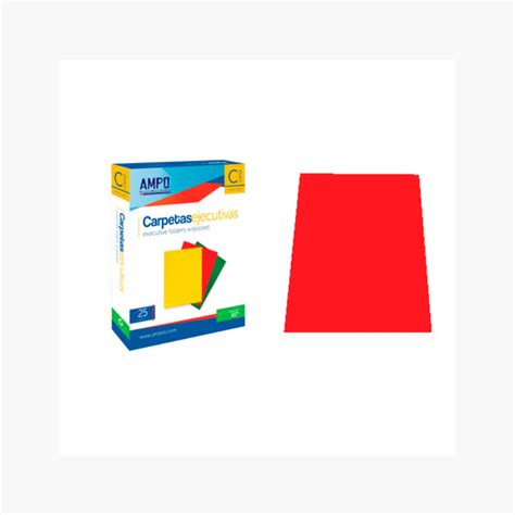 Folder Satinado Laminado 8.5 x 11 Rojo
