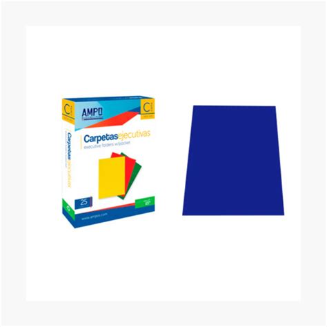 Folder Satinado Laminado 8.5 x 11 Azul