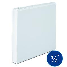 NUSTAR Carpeta de 3 ARGOLLAS  0.5" (1/2") Pulgada con Cover, Blanco