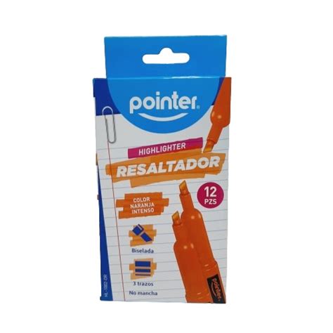 POINTER RESALTADOR  Naranja 12/1 T/Lapiz