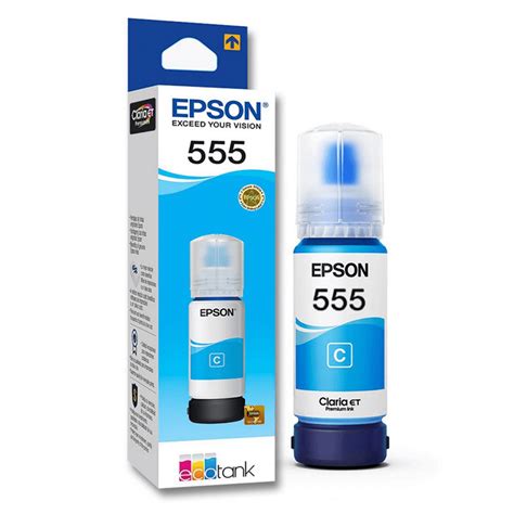 Tinta EPSON 555 65ml Cyan Azul