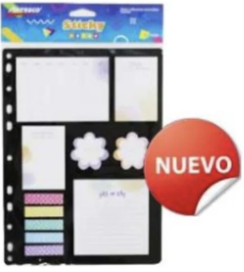 ARTESCO JUEGO NOTAS ADHESIVAS 11/1 BLISTER