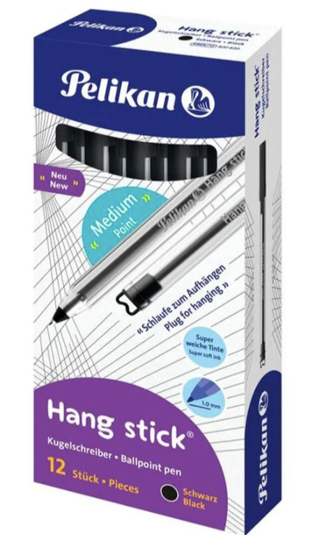 PAPER MATE Bolígrafo Hang Stick Negro 12/1 1.0 mm