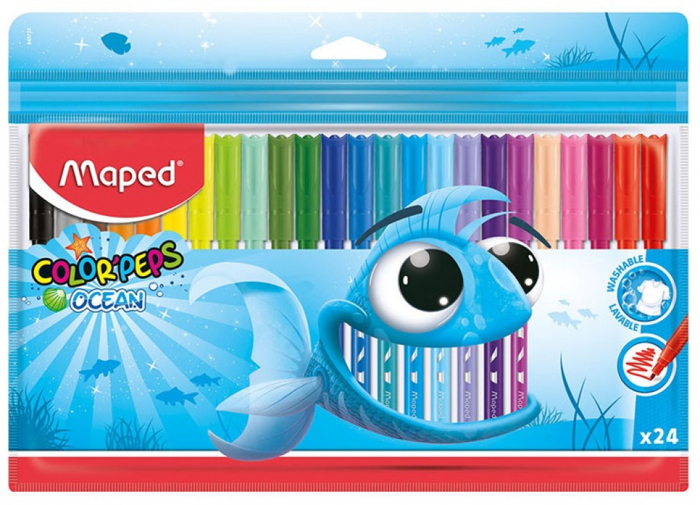MAPED JUEGO DE MARCADORES COLOR PEPS OCEAN 18/1 BL