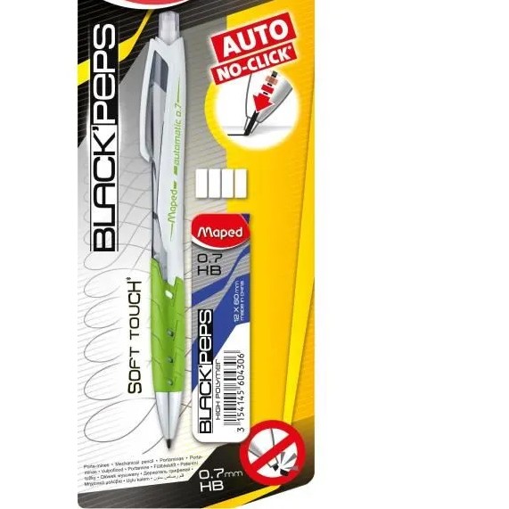 MAPED PORTAMINAS (0.7) BLACK´PEPS C/MINAS BLISTER