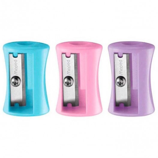 MAPED Sacapuntas Plastico Vivo 1hoyo Colores Pastel