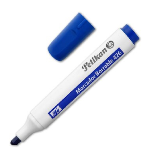 PELIKAN MARCADOR BORRABLE P/PIZARRA 426 AZUL UNIDAD