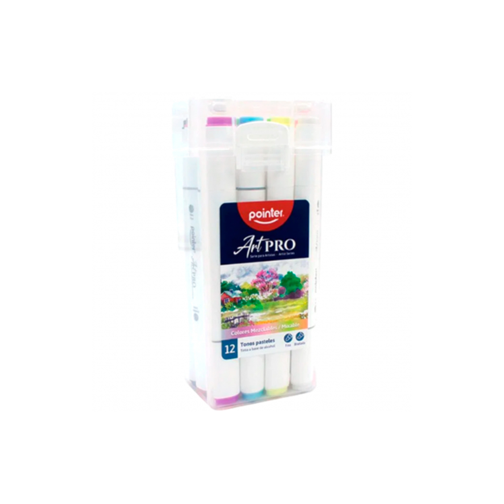 POINTER Marcador Fino 12/2 Pastel Doble Punta