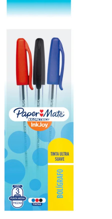 PAPER MATE BOLIGRAFOS INKJOY 100ST 3/1 Surt. BLISTER BLANDO CLEAR