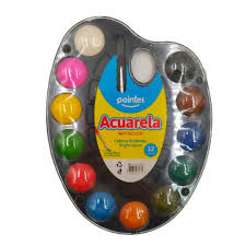 POINTER ACUARELA WATERCOLOR 12 COLORES BRILLANTES PALETA