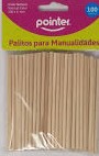 POINTER Palitos Madera Red 50/1 Med S/Punta Nat