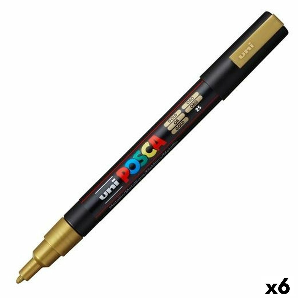 MARCADORES POSCA PTA. FINA ORO