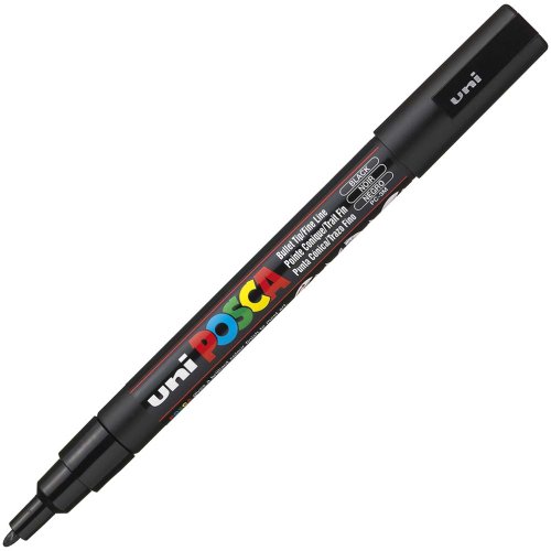 POSCA MARCADORES PUNTA FINA NEGRA