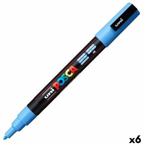 POSCA MARCADORES PUNTA FINA AZUL CIELO