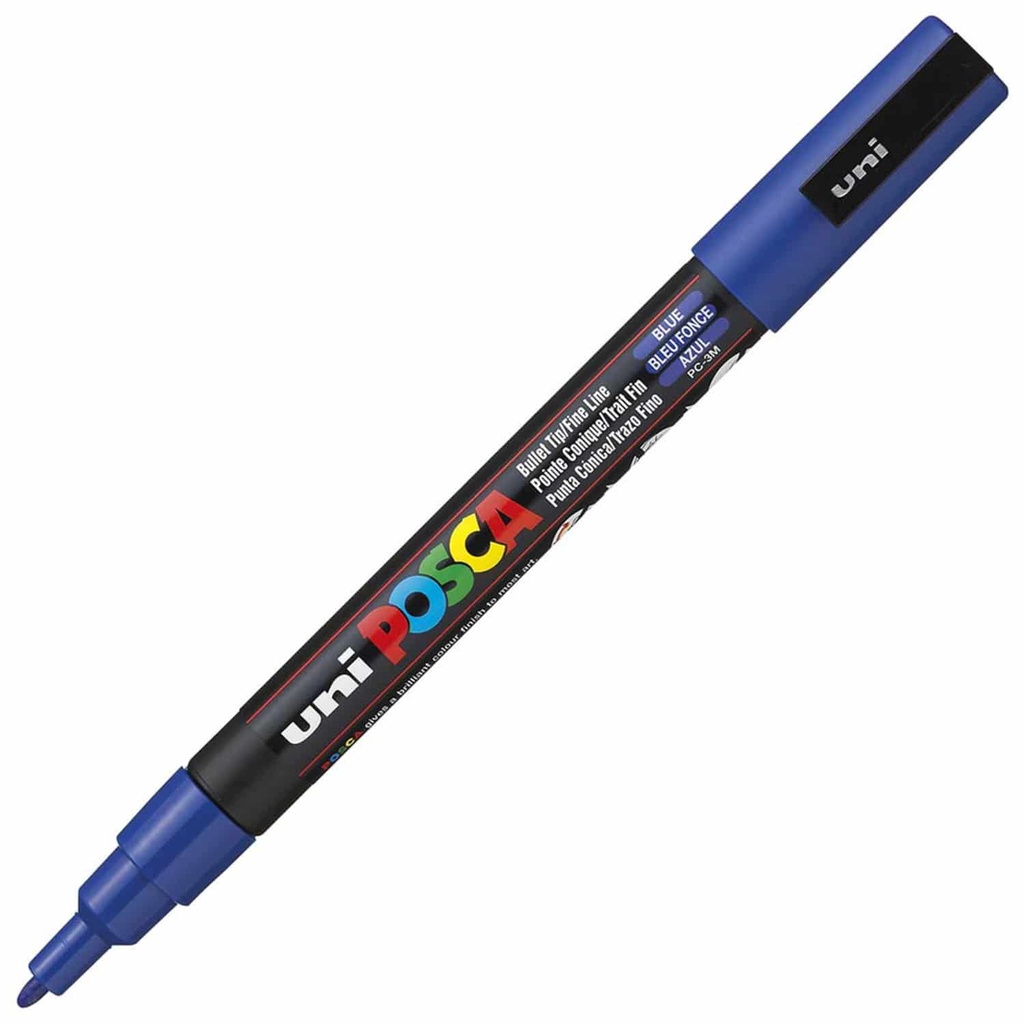 POSCA MARCADORES PUNTA FINA AZUL