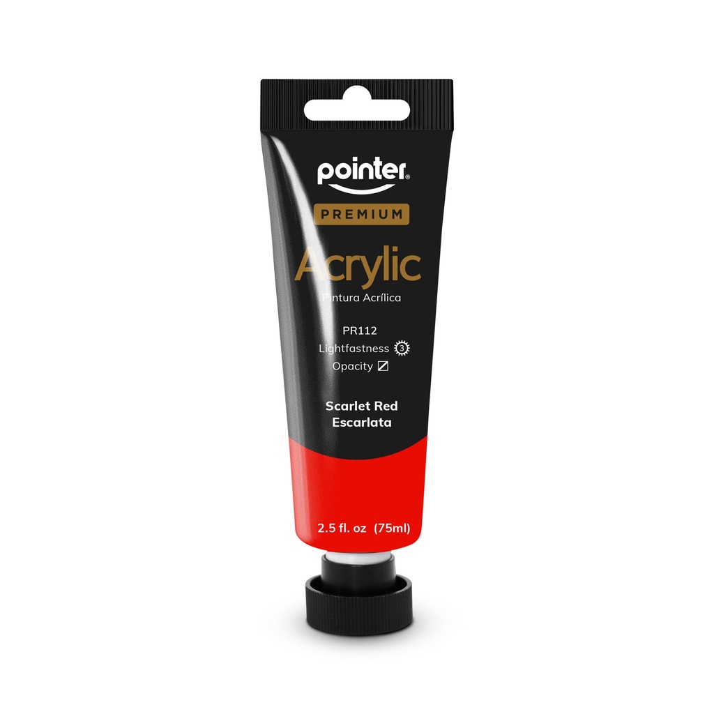 POINTER Pintura Acrilica 75 Ml Rojo Carmesi
