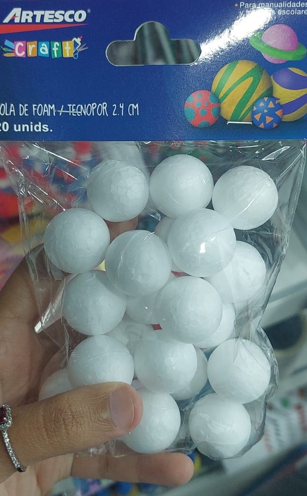 ARTESCO BOLA DE FOAM 2.4 CM