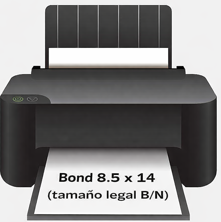 * IMPRESION Y/O COPIA Bond 8.5 x 14 TAMAÑO LEGAL B/N