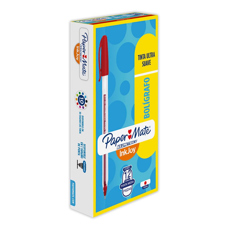 PAPER MATE Bolígrafos InkJoy ROJO - 12 Unidades