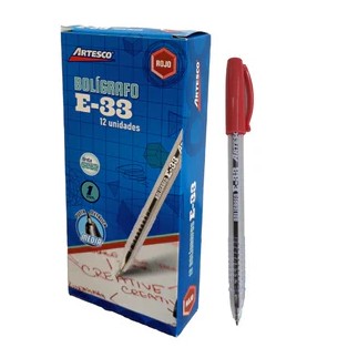 BOLIGRAFOS TINTA SECA E-33 ROJO 12/1