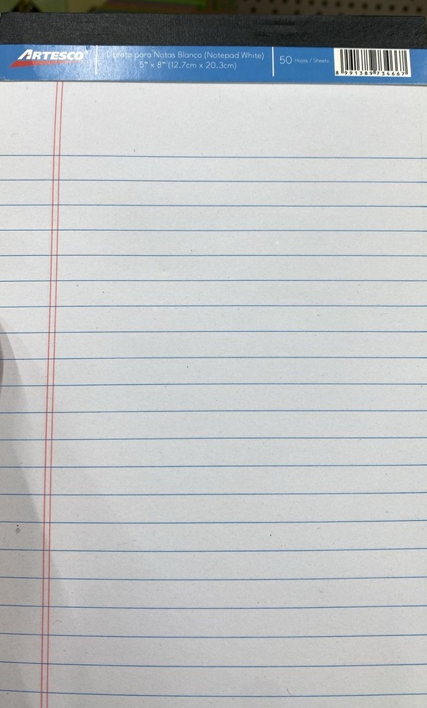 ARTESCO LIBRETA PARA NOTAS